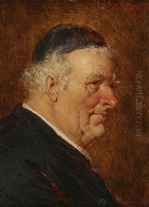 Geistlicher Im Profil by Eduard von Gruetzner