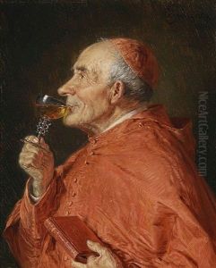 Kardinal Mit Weinglas by Eduard von Gruetzner