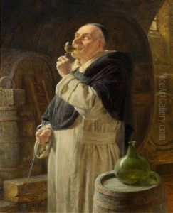 Dominikaner Bei Der Weinprobe