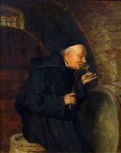 Der Erste Schluck by Eduard von Gruetzner