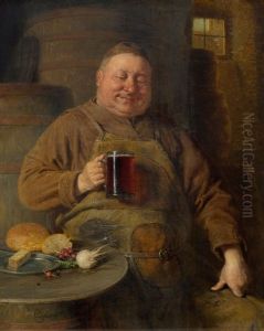Die Brotzeit Des Klosterschafflers by Eduard von Gruetzner