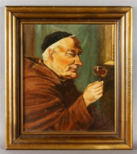 Portrait Of A Monk Holding A Glass - view 1