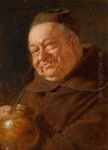 Monch Mit Irdenem Krug