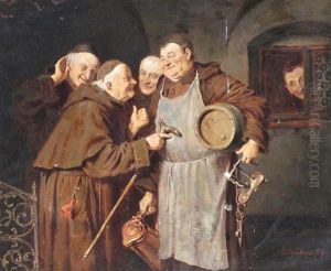 Gossip In The Monastery by Eduard von Gruetzner