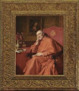 Nachdenklicher Kardinal by Eduard von Gruetzner