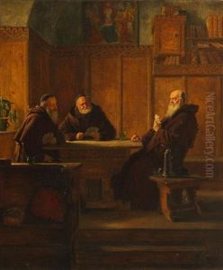 Drei Kartenspielende Monche