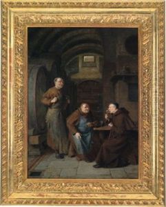 Die Klosterbruder Bei Der Weinprobe Bei Der Verkostung