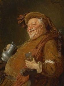 Falstaff Mit Groser Weinkanne Und Becher