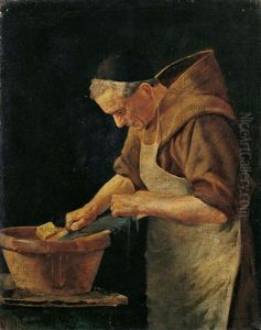 Monch Am Waschtrog by Eduard von Gruetzner