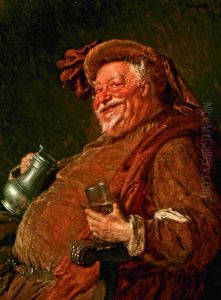 Der Weintrinker by Eduard von Gruetzner