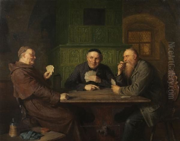 Men Playing Cards - view 1