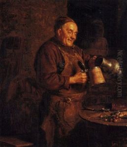 The Evening Meal by Eduard von Gruetzner
