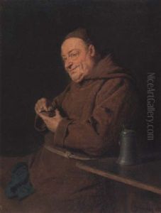 Monch Mit Prise Und Zinnkrug Monch Mit Prise Und Zinnkrug