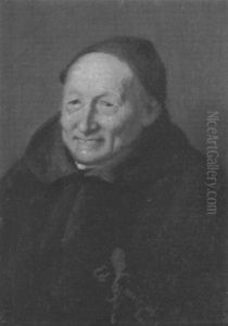 Brustbild Eines Lachelnden Klosterbruders Brustbild Eines Lachelnden Klosterbruders