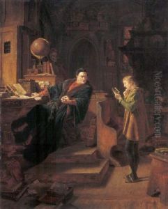 Mephisto Und Ein Student - Szene Aus Faust, Teil I, Von Goethe by Eduard von Gruetzner