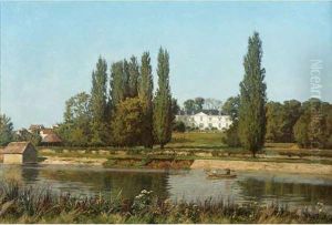 Boating On A River In France by William Baird
