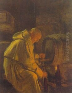 Im Weinkeller by Eduard von Gruetzner