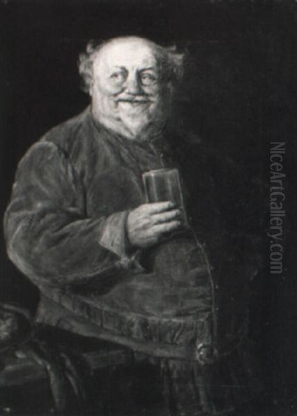 Falstaff, Ein Bierglas Haltend - view 1