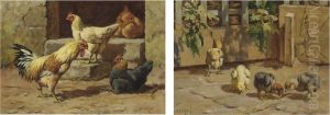 A Group Of Poultry by William Baptiste Baird