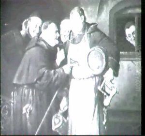 Die Neiugkeit Im Kloster by Eduard von Gruetzner