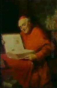 Kardinal Bei Der Lekture Alter Handschriften by Eduard von Gruetzner