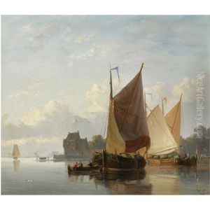 Sailing Ships At Anchor