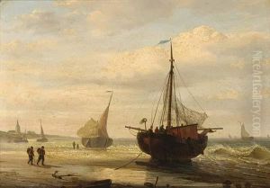Bomschuit On The Beach by Willem Gruyter The Younger