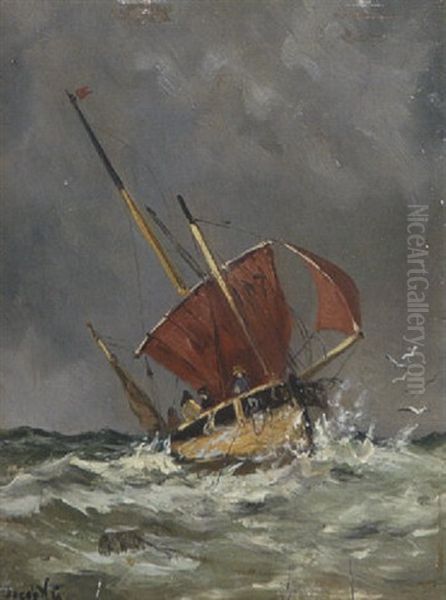Segelboot Auf Sturmischer See - view 1