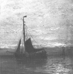 Segelschiff Auf Dem Meer by Jacob Willem Gruyter
