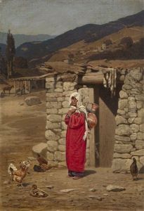 Peasant Woman by Petr Nikolaevich Gruzinsky