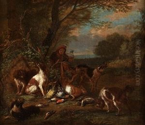 Paisaje Con Animales Y Personaje by Adriaen de Gryef