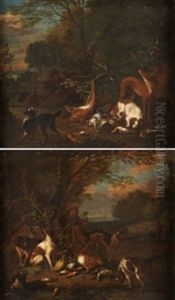 Descanso De La Caza (pair) by Adriaen de Gryef