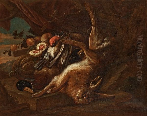 Still Life With Rabbit, Duck And Small Birds - view 1