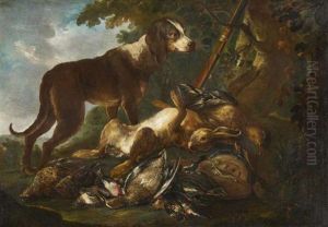 Jagdhund Mit Seiner Beute by Adriaen de Gryef