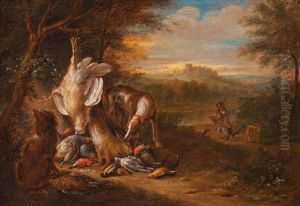 Hunting Booty In A Landscape (pair) by Adriaen de Gryef