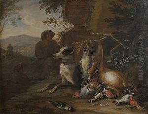 Landscape With Hunting Still Life by Adriaen de Gryef