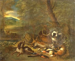 Jakthundar Med Byte by Adriaen de Gryef