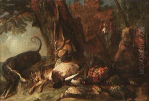 Chasseurs, Chiens Et Gibier by Adriaen de Gryef
