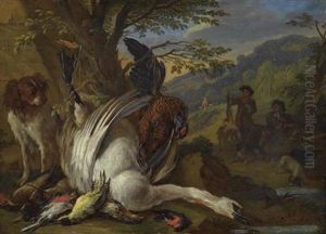 Jagdstilleben Mit Erlegtem Schwan by Adriaen de Gryef