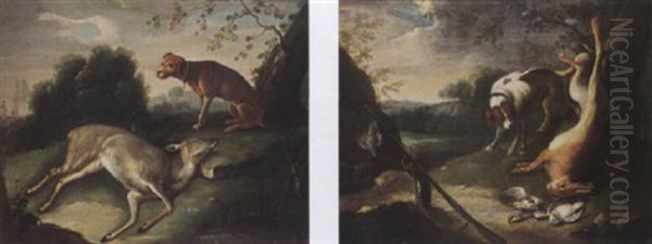 A Hunting Still Life With A Deer And A Dog - view 1