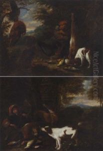 Landscape With Huntsmen And Spaniels With Their Game Landscape With Huntsmen And Spaniels With Their Game