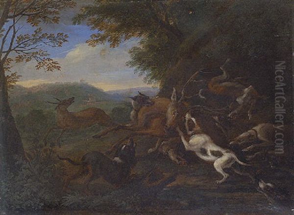 Von Hunden Gehetzter Hirsch - view 1