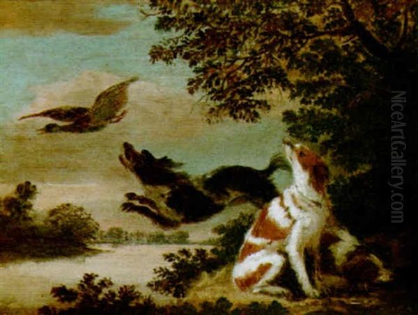 Dogs Attacking A Duck - view 1