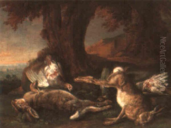 Landscape With Game Beneath A Tree - view 1