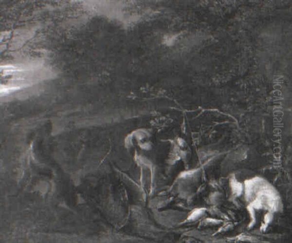 Hounds Guarding The Trophies Of The Hunt - view 1