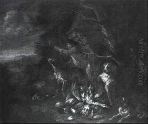 Duck Shooting Scene by Adriaen de Gryef