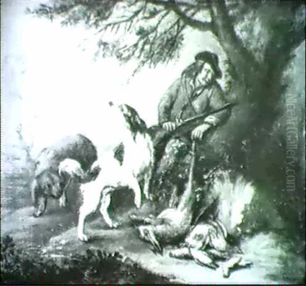 Paysages Avec Chasseur Et Chiens - view 1
