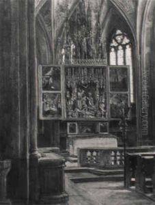 Der Pacher-altar In St. Wolfgang Im Salzkammergut by Karl Friedrich Gsur