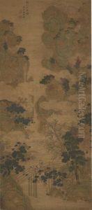 Travelling Amidst Mountains And Streams by Gu Fuzhen