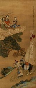 A Chinese Painting Of Immortals A Chinese Painting Of Immortals